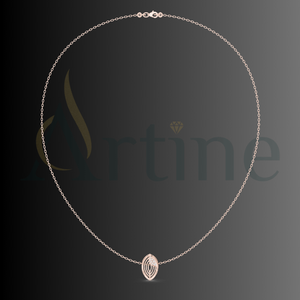 Pendentif à breloque CZ en argent sterling 925 couleur or rose pour bijoux de fiançailles de mariée - Product Image 1