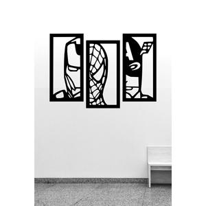 3 pezzi di legno Marvel modellato decorazione murale pittura-aashop369