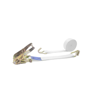 Provina Sangle à cliquet en polyester blanc haute résistance 38mm 450kg-5000kg Crochets en métal pour le transport de gros articles - Product Image 5