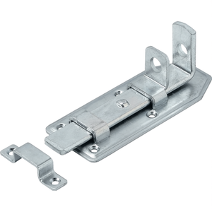 VORMANN Blue Zinc-Plated Steel Cranked <b>Door</b> Lock Bolt 120mm Length 56mm Width with Strike <b>Plate</b> for <b>Door</b> & Window Applications - Product Image 3