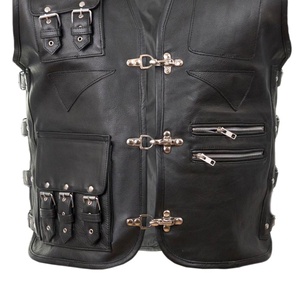 Gilet en cuir pour moto, nouveau design, décontracté, hiver, gilet de motard en cuir pour homme, respirant, haute qualité, écologique, vêtements d'extérieur pour moto - Product Image 3