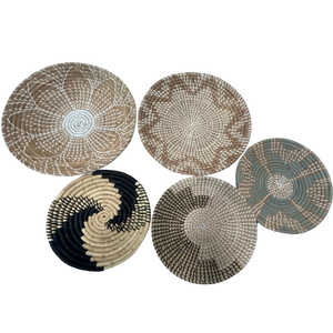 Decoración de pared de algas marinas hecha a mano, cesta de pared de estilo bohemio, placa de pared de algas marinas ecológica para Diseño de Interiores rústicos - Product Image 5