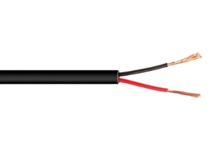 100m. Tubo rotondo nero 2x0,5mm² con conduttore nero e rosso - Product Image 1