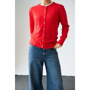 <b>Red</b> Knit <b>Cardigan</b> - Product Image 2