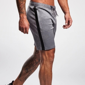 Ensemble de sport pour homme en gros personnalisé, 2 pièces, respirant, été, t-shirt et short de compression, uni, séchage rapide, entraînement de fitness, rashguard - Product Image 6