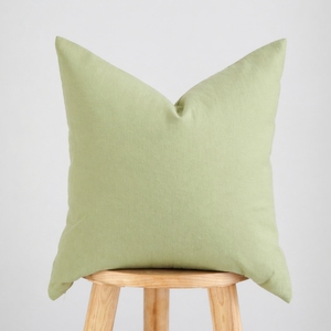 Housse de coussin en toile 100% coton, vert sauge, carrée, de qualité supérieure, pour canapé, hôtel, maison - Product Image 1