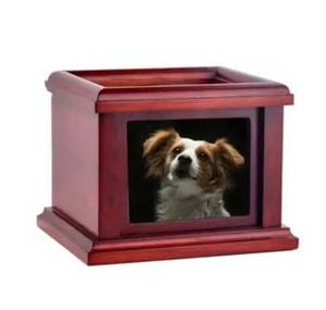 Urnas de cremación de madera de estilo americano moderno hechas a mano, venta al por mayor, urnas funerarias para cenizas de gatos y perros para conmemoración de mascotas - Product Image 1