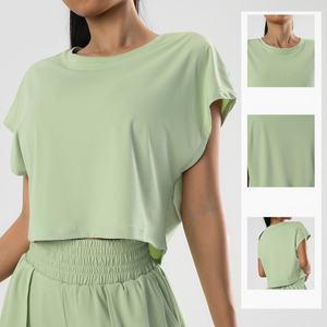 Camiseta holgada de manga corta, camiseta sin mangas transpirable suave, camiseta sin mangas para correr, Fitness, camiseta sin mangas deportiva para gimnasio, camiseta sin mangas para mujer, chaleco de gran tamaño para hombre - Product Image 2