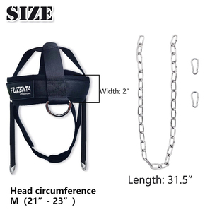 Arnés de Cabeza con Relleno de Neopreno para Entrenamiento Muscular de Cuello, Accesorios de Gimnasio, Arnés de Cabeza con Cadena Resistente y Logotipo Personalizado - Product Image 5