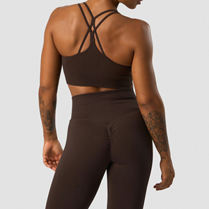 2023 New Customized Front Button Zippered Vest Type <b>Sports</b> <b>Bra</b> High Impact <b>Sports</b> Grey <b>Bra</b> Gym Running <b>Sports</b> Yoga Wear <b>Bra</b> - Product Image 3