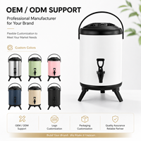 Distributeur de boissons isotherme en acier inoxydable pour café et restaurant, avec robinet, pour thé au lait