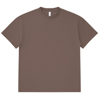 Kaos Pria Kasual Oversize 240gsm Bahan Katun Satin 100% Kerah Kancing Musim Panas Tebal Polos Berkualitas Tinggi
