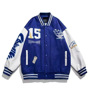 Men Letterman Baseball Jacket New Arrival Street Wear Plus Size Casual Letterman Varsity Jacket For Men - Product Image 4
