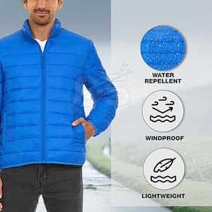 ขายตรงจากโรงงาน เสื้อพัฟเฟอร์ผู้ชายคุณภาพพรีเมียม ระบายอากาศได้ดี เป็นมิตรกับสิ่งแวดล้อม น้ำหนักเบา สำหรับฤดูหนาว  โลโก้ด้านหน้าสามารถปรับแต่งได้ - Product Image 4