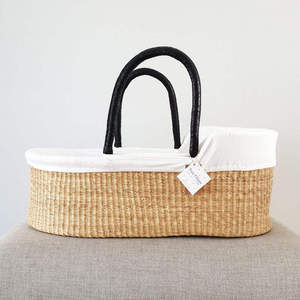 Panier en jonc de mer tressé pour bébés et poupées, design de panier de Moïse - Product Image 6