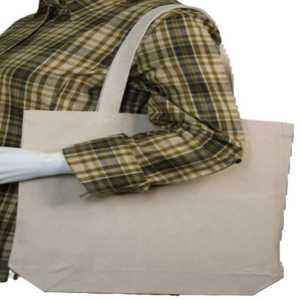 Bolso de compras de lona de algodón 100% extra grande Bolso de hombro reutilizable ecológico de alta calidad para uso de comestibles en la playa - Product Image 2