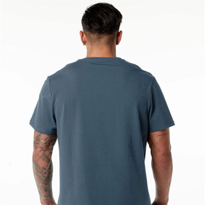 T-shirt en tricot streetwear pour homme, coupe classique, logo personnalisé de qualité professionnelle, stock de haute qualité, 100% coton, grande taille, séchage rapide - Product Image 4