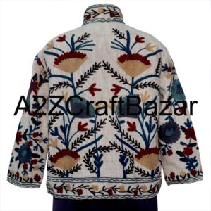 Chaqueta Bomber de Algodón Tejido Suzani para Mujer al por Mayor, Ropa Étnica India Hecha a Mano, Ropa de Invierno Ecológica Estilo Boho - Product Image 5