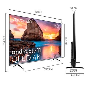 50-Inch QLED Smart TV 4K UHD with Frameless Design and Wide System Color Screen Television - Product Image 3