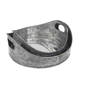 Bandeja galvanizada Bandeja de servicio de acero inoxidable de calidad superior Lavavajillas Seguro Diseñador Cocina Boda Restaurante Platos - Product Image 1