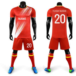 Maillot de sport à manches courtes à col rond personnalisé avec logo OEM, séchage rapide, uniforme masculin, 100% polyester, imprimé, football, soccer - Product Image 6