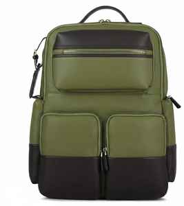 Sac à dos en cuir bicolore vert olive et marron de qualité supérieure, sac à dos vintage pour homme, grand sac pour ordinateur portable, sac de voyage, sac de bureau, sac de jour, USA - Product Image 3