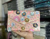 Sac à main élégant et tendance pour femme, fait main, écologique, durable, avec broderie perlée scintillante, grande capacité, fermeture éclair, portable