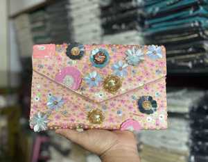 Stylish Mini Handmade <b>Women</b> Bag with Shimmering Beadwork Embroidery and Warm Color Prints Zipper Closure in 2025 - Product Image 5