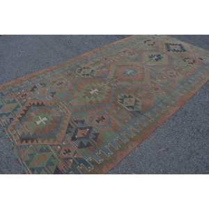 พรมปูพื้นขนแกะสไตล์วินเทจสีเขียวส้มงานปะต่อขนาด55x102ฟุตพรมสี่เหลี่ยมสไตล์ตุรกีสำหรับทางเข้าขนาด9x12 - Product Image 2