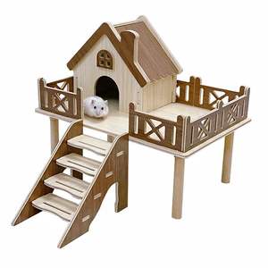 <span class=keywords><strong>Casa</strong></span> <span class=keywords><strong>para</strong></span> Hámster <span class=keywords><strong>de</strong></span> Madera Maciza Ecológica y Popular con Ensamblaje DIY - Product Image 1