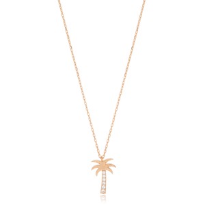 จี้สร้อยคอรูปต้นปาล์ม ดีไซน์มินิมอล สำหรับงานหมั้น งานแต่งงาน งานเลี้ยง ขายส่ง งานแฮนด์เมดจากตุรกี เงินแท้ 925 - Product Image 6