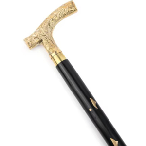 Manche en bois de Sesham fabriqué en laiton bâton de marche royal poignée en laiton Vintage Style Antique canne de marche à collectionner - Product Image 1