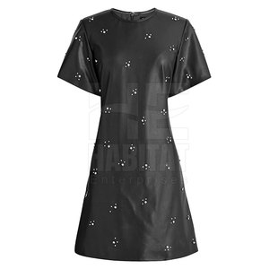 Vestido de Cuero Moderno para Mujer, Estilo Urbano, Corte Ajustado, Vestido de Cuero Corto para Mujer, Venta en Línea - Product Image 4