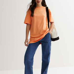 เสื้อทีเชิ้ตสำหรับซักและซักของผู้หญิงแนววินเทจขนาดใหญ่แกรม280 100% ผ้าฝ้ายออร์แกนิกพิมพ์โลโก้แบรนด์ของคุณเอง & พิมพ์ DTG - Product Image 6