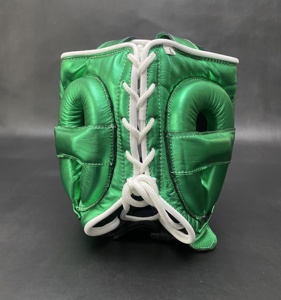 Nuevo Modelo, Protector de Cabeza de Boxeo Completo de Cuero Vacuno Genuino Multicolor Verde, para Entrenamiento de Boxeo, MS-HG-27 - Product Image 3