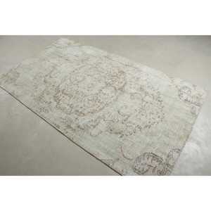 Tapis turc 4,2x7,4 pieds, tapis vintage, tapis persan gris et blanc - Product Image 2