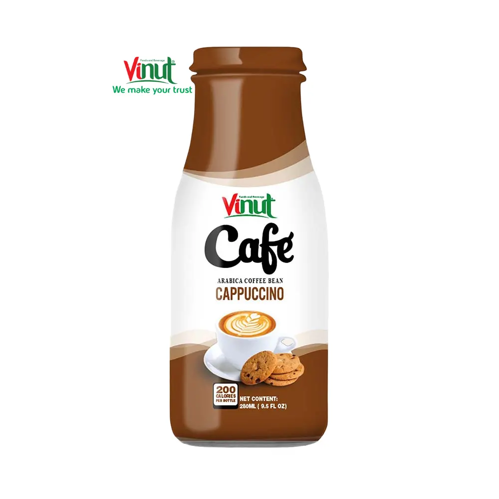 280ml VINUT içecek şişesi ürün geliştirme Cappuccino kahve üretici dizini daha az şeker Arabica fasulye