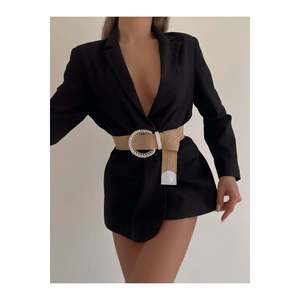 Ceinture élastique en paille tressée pour femme, ceinture de veste, ceinture de chemise, ceinture de robe - BLANCHE - Product Image 2