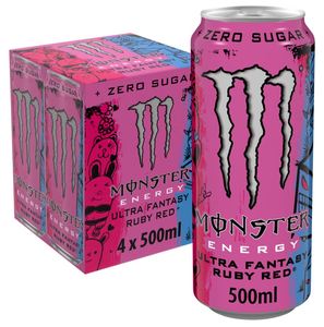 Bebida Energética Monster Energy Ultra Fantasy Ruby Red de Primera Calidad, Paquete de 12 Latas de 500 ml, Bebida de Alto Rendimiento, Pedidos de Exportación - Product Image 2