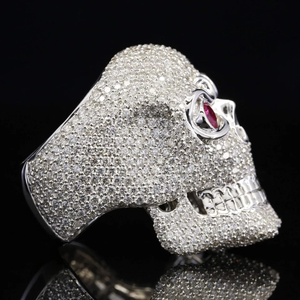 9.00 Carat Hip Hop Round Cut White Gold Plated <b>Ice</b> Out VVS Moissanite Anniversary <b>Ring</b> For Men's 925 Sterling Silver - Product Image 4