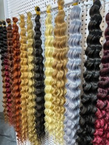 JoannaHair-Cheveux bouclés en fibres synthétiques, crochet à haute température, machine à double trame, pour fête, 30 pouces, Offres Spéciales - Product Image 1