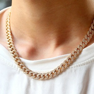 Cadena Cubana Estilo Hip Hop, Joyería Fina Personalizada, Cadena de Diamantes con Certificación GRA, Moissanita VVS, Collar de Lujo con Incrustaciones de Diamantes para Hombre - Product Image 3