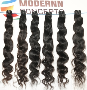 Extensiones de cabello humano negro Bodywave de trama doble alineada con cutícula cruda de templo indio Natural de alta calidad barato - Product Image 1