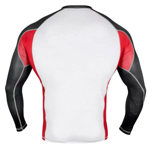 Men's Full Sleeve Rash Guard Sublimation <b>Print</b> Quick Dry Spandex Polyester Sport Shirt White Red Black Design - Product Image 4