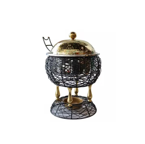 Dernière collection de casseroles en métal Design personnalisé Casserole faite à la main Forme ronde Nouveauté Vente en gros Chauffe-plats en métal - Product Image 2