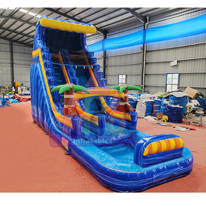 Commercial <b>Inflatable</b> Bounce <b>House</b> Water Slide Pool Kids Outdoor Castle PVC Jumping Bouncer with Splash Pool 8.5x3x5M - Product Image 2