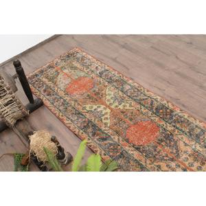 2.1x6.9 ft Vintage Rug, Turkish Runner Rug, <b>Brown</b> Southwestern <b>Wool</b> Rug - Product Image 5