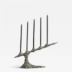 เชิงเทียนอลูมิเนียมตกแต่งโต๊ะตกแต่งสำเร็จสีดำเชิงเทียนตกแต่งบ้าน - Product Image 5