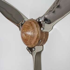 Hélice Decorativa de Aluminio con Acabado Niquelado, 3 Aspas, Modelo de Hélice de Avión, Centro de Madera, Artículos de Decoración para Sala de Estar - Product Image 4