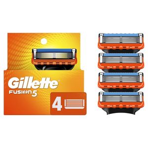 Recharges de lames de rasoir Gillette Fusion5 pour hommes, lot de 4, avec bande lubrifiante pour un rasage plus confortable, cadeaux de Noël pour hommes - Product Image 1